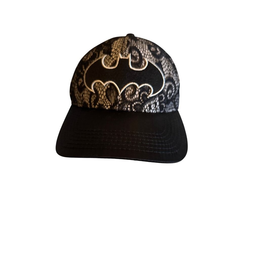 Batman Superhero Lace Snapback Hat Black Adjustable Fit